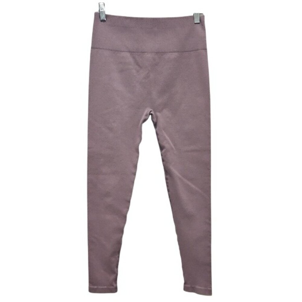 Everlane Seamless Leggings M/L Athleisure Micro Ribbed Lavender Gym Lounge